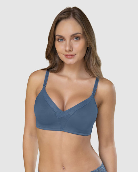 Sostén sin arco de realce alto incorporado Magical Bra#color_544-azul-medio