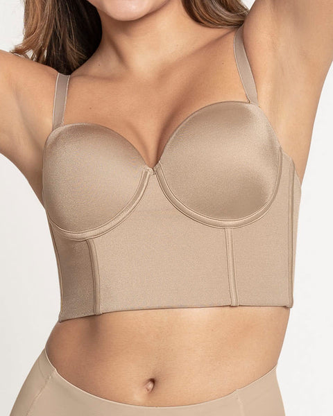 Brasier tipo bustier ideal como strapless#color_802-cafe-claro