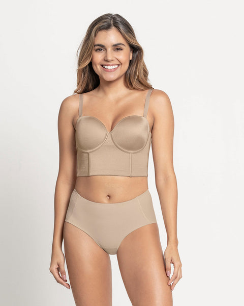 Brasier tipo bustier ideal como strapless#color_802-cafe-claro