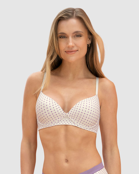 Sostén con arco Natural Look#color_b77-estampado-puntos-lila