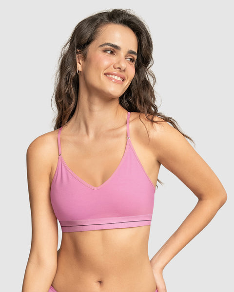 Top en algodón ultracómodo con breteles graduables#color_359-rosado