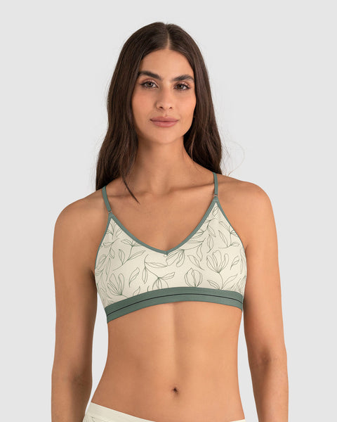 Top en algodón ultracómodo con breteles graduables#color_b95-fondo-marfil-estampado