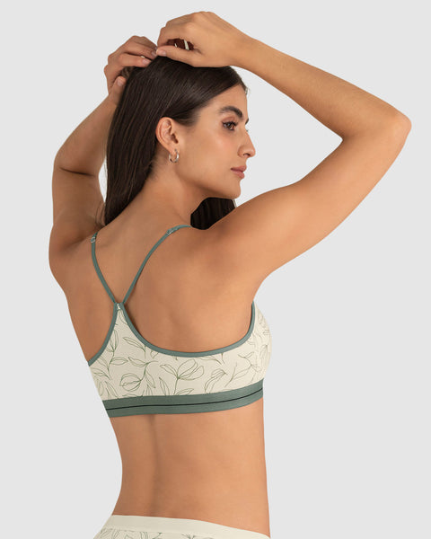 Top en algodón ultracómodo con breteles graduables#color_b95-fondo-marfil-estampado