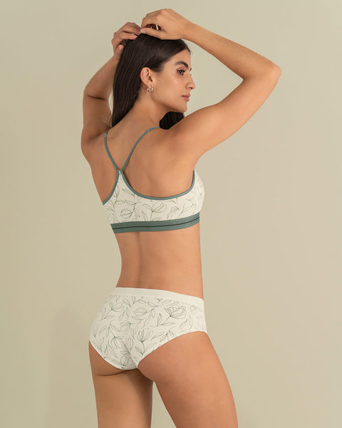 Top en algodón ultracómodo con breteles graduables#color_b95-fondo-marfil-estampado