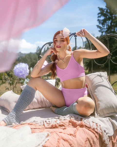 Top en tecnología seamless con textura acanalada Natural Comfort#color_359-rosado