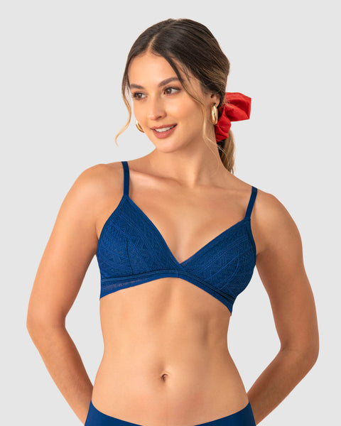 Bralette en encaje de textura ultrasuave#color_596-azul-osc