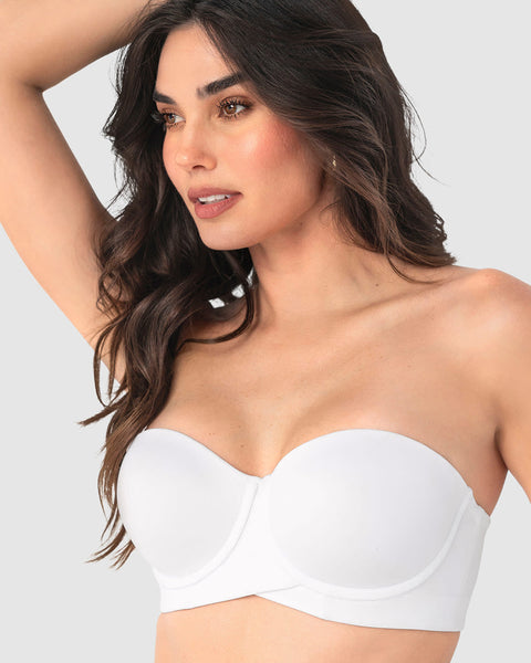 Sostén strapless ideal para busto mediano y grande#color_000-blanco