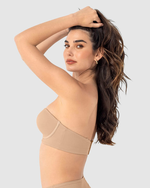 Sostén strapless ideal para busto mediano y grande#color_801-cafe-medio