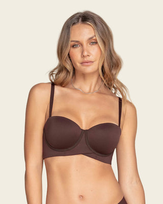 Sostén strapless ideal para busto mediano y grande#color_c56-cocoa