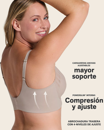 Sostén sin arco, alto cubrimiento en escote y espalda#color_802-cafe-claro