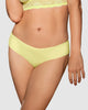 Calzón pantaleta descaderado en encaje y tela lisa#color_696-amarillo-claro
