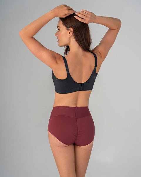 Calzón hípster tiro alto de control fuerte de abdomen#color_382-vino