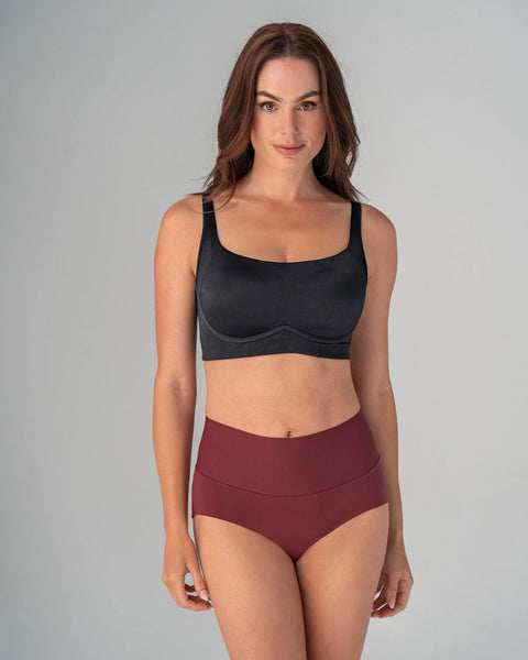 Calzón hípster tiro alto de control fuerte de abdomen#color_382-vino