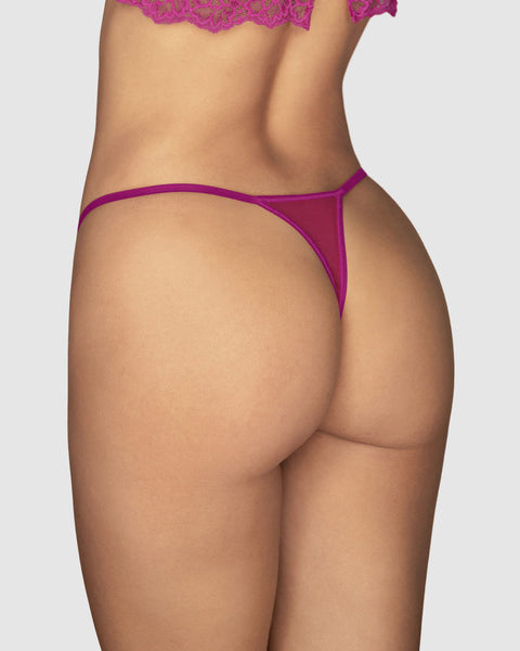 Tanga colaless en encaje ligera y cómoda#color_946-fucsia