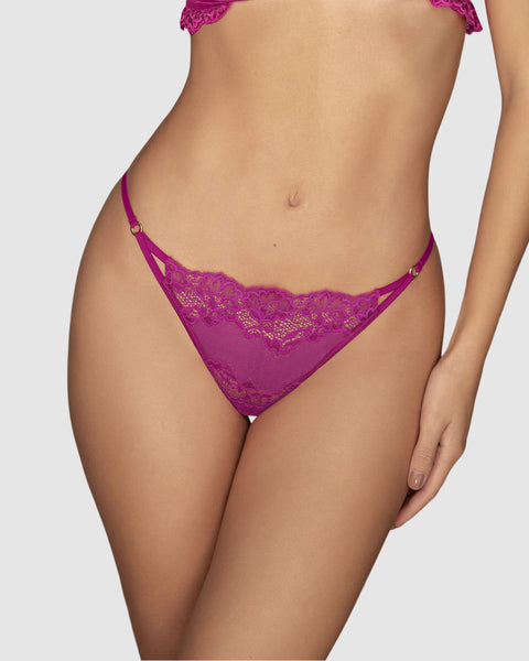Tanga colaless en encaje ligera y cómoda#color_946-fucsia