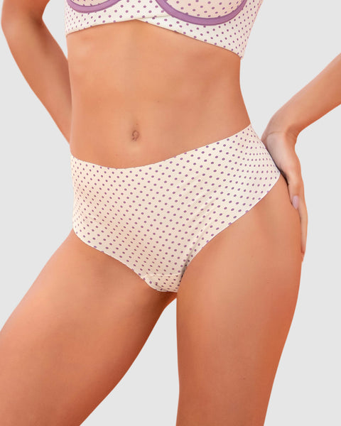 Pantaleta invisible tiro alto#color_b77-estampado-puntos-lila