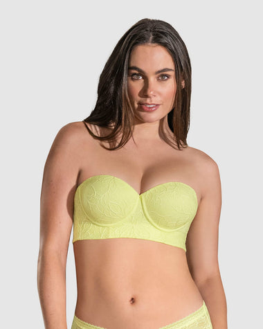 Strapless bustier 360° de perfección en encaje#color_696-amarillo-claro