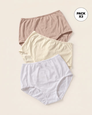 Pack x 3 calzones clásicos con excelente cubrimiento#color_s06-cafe-blanco-marfil