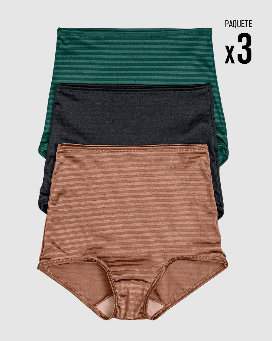Clazones Ropa Paquete x 3 Calzones Clásicos con Máximo Cubrimiento | Leonisa Chile