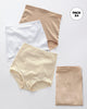 Paquete x 4 calzones clásicos con máximo cubrimiento#color_s01-cafe-blanco-marfil