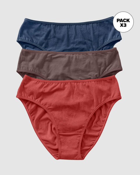 Pack x 3 calzones tipo bikini con buen cubrimiento#color_s32-terracota-azul-oscuro-cafe