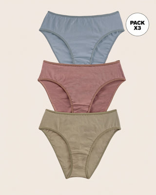 Pack x 3 calzones tipo bikini con buen cubrimiento#color_s35-azul-claro-cafe-medio-verde-medio