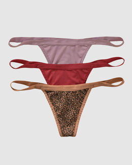 Pack x 3 tangas colalesss descaderadas#color_s36-rojo-cereza-lila-leopardo