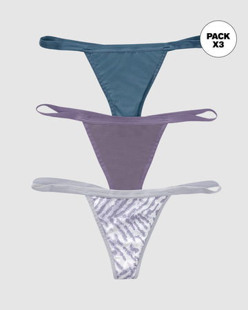 Pack x 3 tangas colaless de tiro bajo#color_s47-estampado-lineas-azul-morado