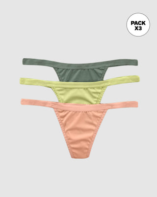 Pack x 3 tangas colaless de tiro bajo#color_s53-mandarina-verde-claro-verde