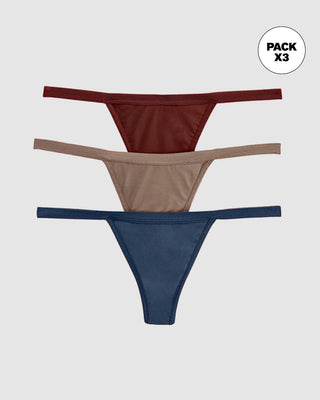 Pack x 3 tangas colaless de tiro bajo#color_s54-vino-tinto-azul-cafe-claro