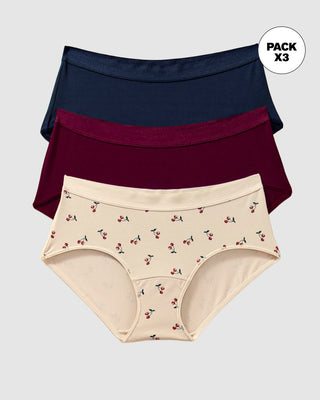 Pack x 3 hípsters cómodos y suaves de buen cubrimiento#color_s11-vino-azul-oscuro-cerezas