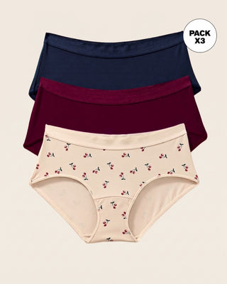 Pack x 3 hípsters cómodos y suaves de buen cubrimiento#color_s11-vino-azul-oscuro-cerezas