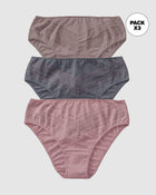 Paquete x 3 Calzones tipo Bikini Clásicos y Confortables#color_s31-palo-de-rosa-gris-claro-gris-oscuro