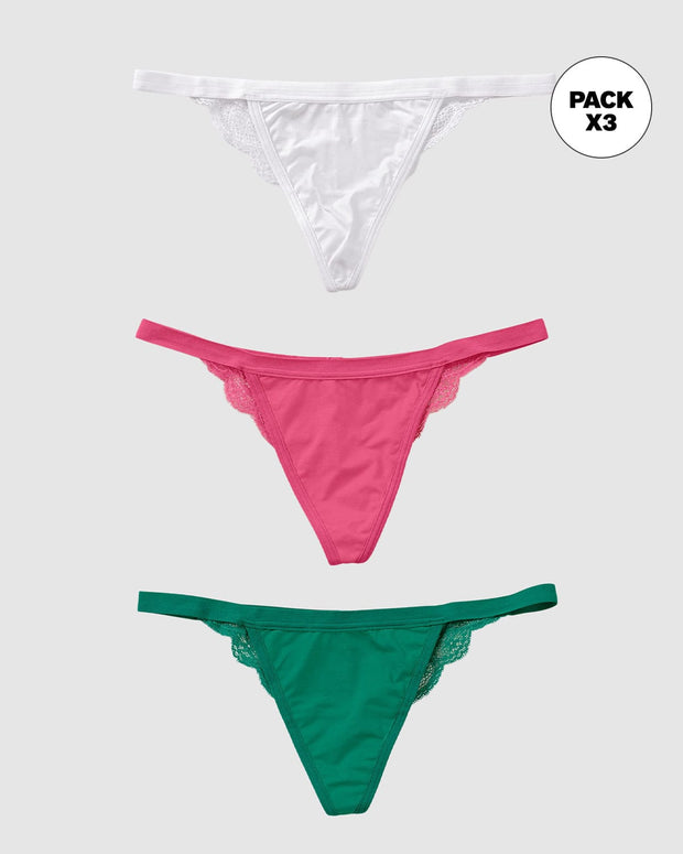 Pack x3 colalesss descaderadas con encaje#color_s36-estampado-ondas-rosado-verde