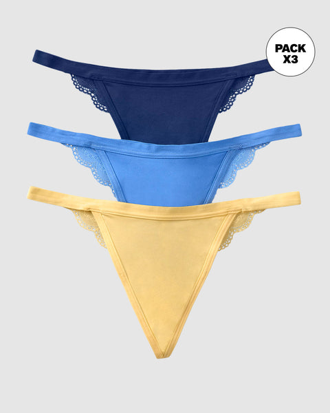 Pack x 3 colaless descaderados con encaje#color_s46-azul-claro-azul-oscuro-amarillo