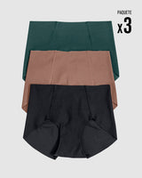 Paquete x3 panties de apariencia invisible#color_s22-verde-negro-salmon