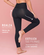 Legging de control con short interno levanta cola
