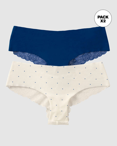 Calzones pantaletas descaderados paquete x 2#color_s48-azul-oscuro-estampado-puntos