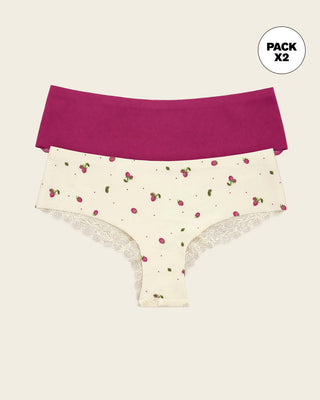 Calzones pantaletas descaderados paquete x 2#color_s51-estampado-frambuesas-morado-oscuro