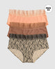 Pack x3 calzones estilo pantaleta total comodidad#color_s11-rosado-cafe-estampado-cebra