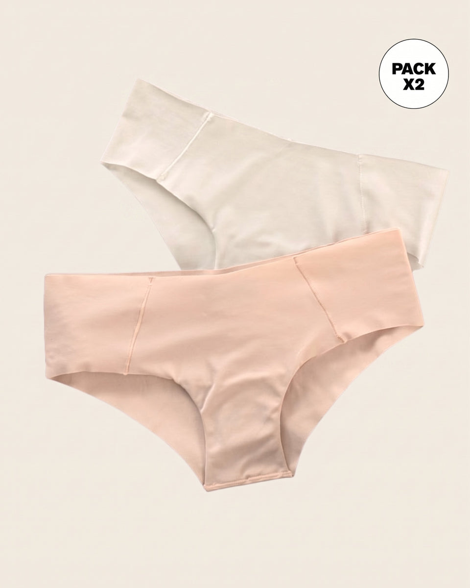 Pack x 2 pantaletas invisibles ultracómodos de tiro bajo