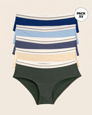 Pack x 5 calzones estilo hípster#color_s19-marfil-verde-azul-azul-grisaceo-azul-claro