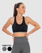 Top sin costuras reversible con soporte alto de busto