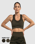 Top deportivo sin costuras reversible