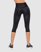 Capri deportivo de control de abdomen y muslos con bolsillo lateral