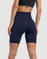 Short ciclista sin costuras con control suave de abdomen#color_588-azul