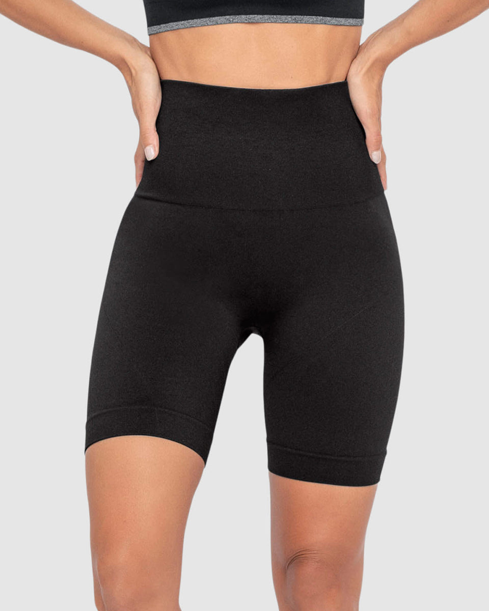 Short ciclista sin costuras con control suave de abdomen