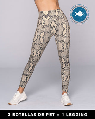 Legging de tiro alto control en abdomen y muslos en material BIO-PET#color_094-estampado-piton-gris