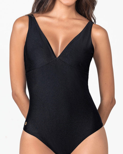 Traje de baño entero escote profundo#color_700-negro