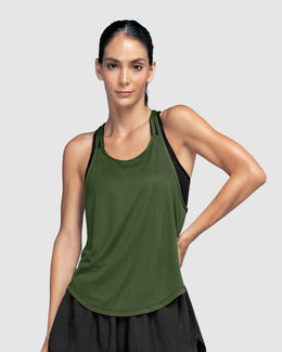 Camiseta deportiva de silueta amplia manga sisa#color_695-verde